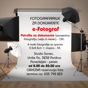 FOTOGRAFIRANJE ZA DOKUMENTE e-Fotograf na PONIKVI- 700