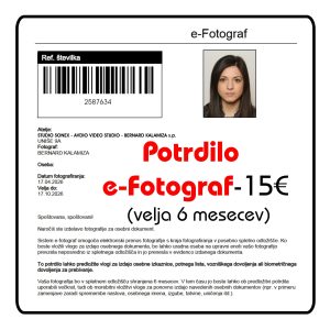 e-Fotograf - Fotografiranje za osebne dokumente - 701